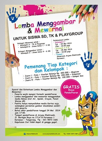 Flyer Lomba Menggambar Mewarnai