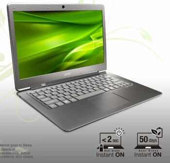 Acer Aspire S3 Ultrabook Core i7 Acer Green Instant On