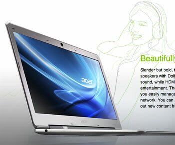 Acer Aspire S3 Ultrabook Core i7 Beautifully Rich Dolby Sound